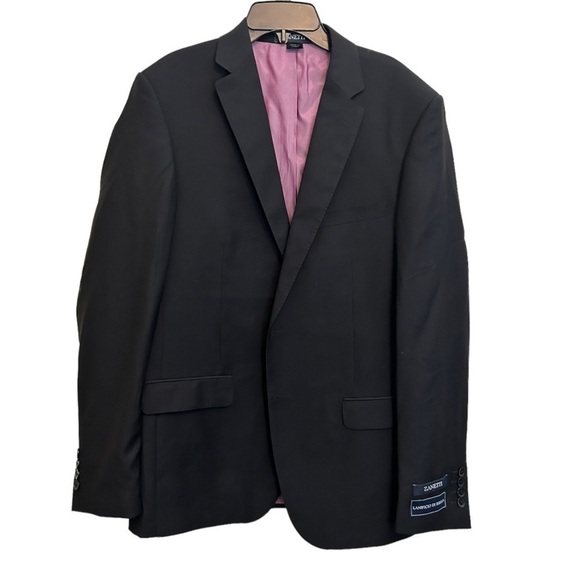 𝅺zanetti Porto suit wool blazer in black - Picture 1 of 10